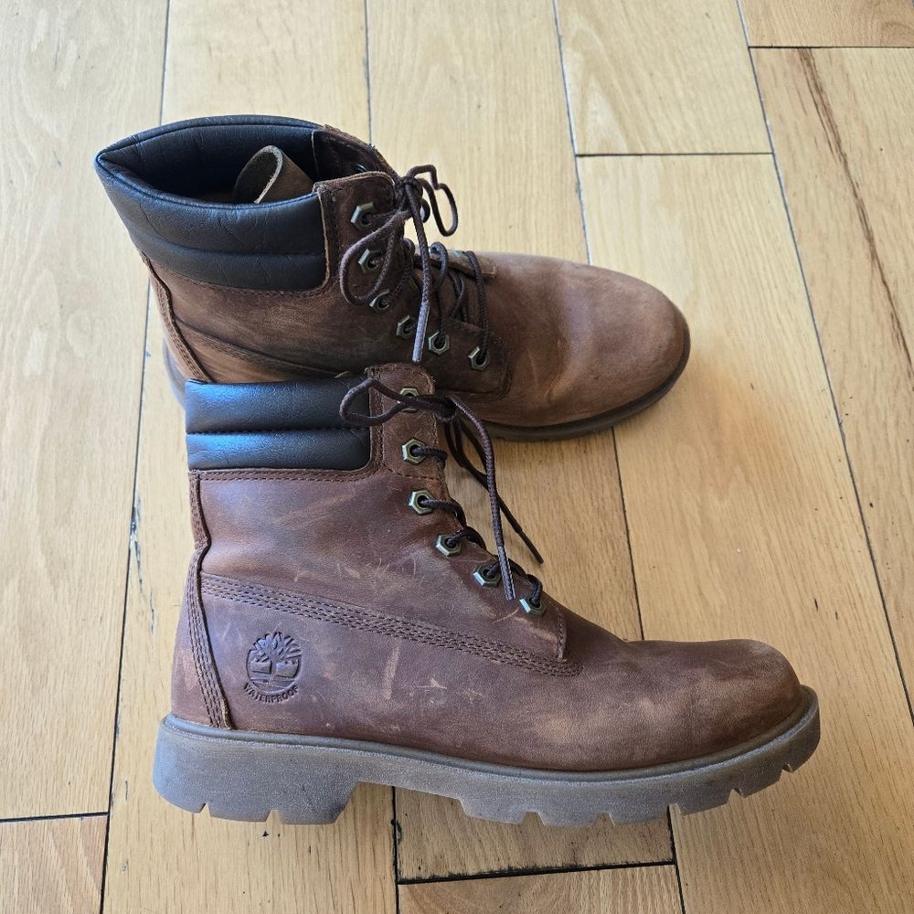 Timberland Backroads Boots A6098 Women's 8 Brown Leather Waterproof Lace Up